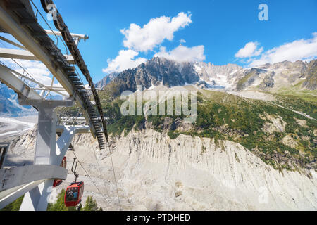 Viaggiare ad alte Alpi Francesi a Chamonix Foto Stock