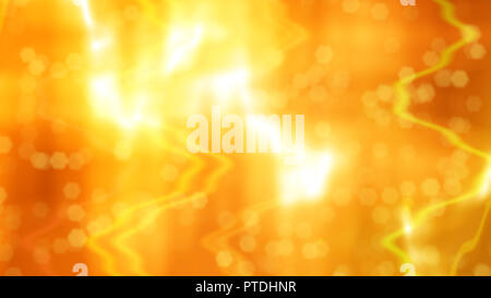 Giallo dorato brillante flash di luce. Motion Blur. Abstract shiny frattale. Staburst. Sunburst. Illustrazione di festa con incandescente luci sfocate Foto Stock