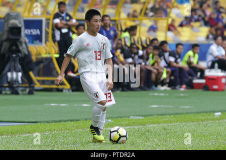 Kuala Lumpur, Malesia. Il 27 settembre, 2018. Shunsuke Mito (JPN) Calcio/Calcetto : AFC U-16 Championship 2018 Gruppo una corrispondenza tra la Malaysia 0-2 Giappone a Bukit Jalil dello Stadio Nazionale di Kuala Lumpur in Malesia . Credito: AFLO/Alamy Live News Foto Stock