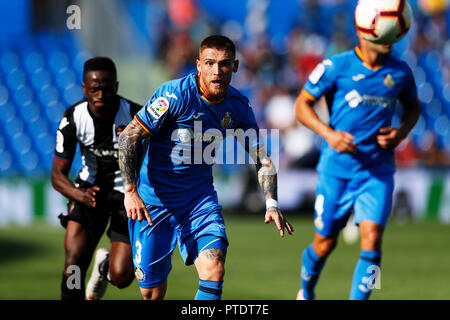 Getafe, Spagna. Credito: D. 6 Ottobre, 2018. Vitorino Antunes (Getafe) Calcio/Calcetto : spagnolo "La Liga Santander' match tra Getafe 0-1 Levante UD presso il Colosseo Alfonzo Perez a Getafe, Spagna. Credito: D .Nakashima/AFLO/Alamy Live News Foto Stock