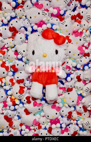 Il 9 ottobre, 2018. Hello Kitty giocattoli, Licenze per marche Europa, Trade Exhibition, Olympia, Londra. UK Credit: Michael melia/Alamy Live News Foto Stock