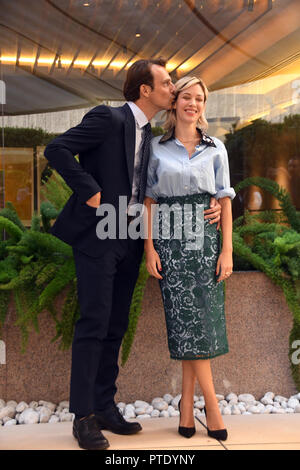 Roma 09 Ottobre 2018 - Hotel le Mèridien Visconti - Presentazione Film NESSUNO VENIRE NOI photocall Alessandro Preziosi e Sarah Felberbaum Credito: Giuseppe Andidero/Alamy Live News Foto Stock