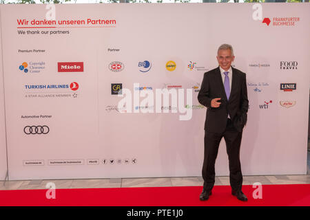 Francoforte, Germania. Il 9 ottobre, 2018. Peter Feldmann (politico tedesco, Sindaco di Francoforte sul Meno) in occasione della cerimonia di apertura del settantesimo Frankfurt Book Fair / Buchmesse Francoforte 2018 Credit: Markus Wissmann/Alamy Live News Foto Stock