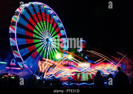 Hull, Regno Unito. 9 Ott 2018. Fiera dello scafo, grande ruota, 2018 UK Credit: Adam Kelly/Alamy Live News Foto Stock