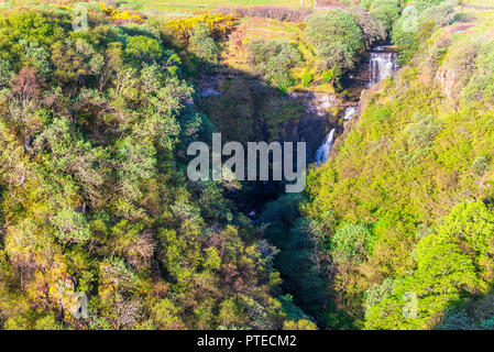 Vista della cascata di lealt gorge Foto Stock