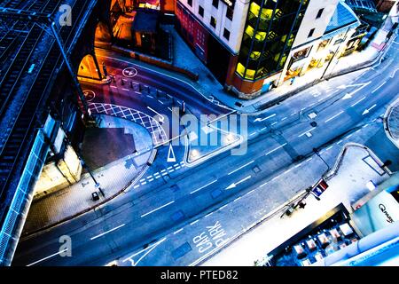 Leeds Road dall'alto Foto Stock