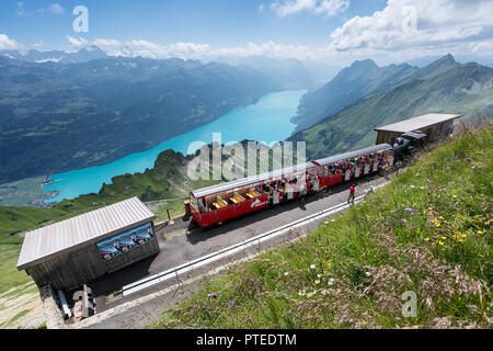 A Brienzer Rothorn visualizzare il luogo e ristorante vicino a Brienz, Svizzera, Europa Foto Stock
