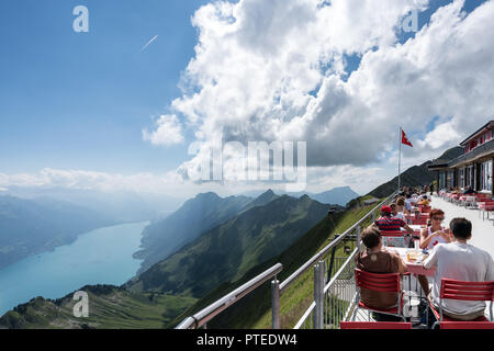 A Brienzer Rothorn visualizzare il luogo e ristorante vicino a Brienz, Svizzera, Europa Foto Stock