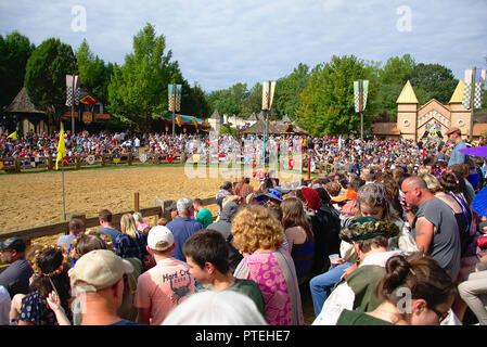 Giostra arena presso Renaissance festival in Annapolis MD 2018 Foto Stock