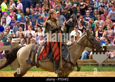 Giostra di giochi a Annapolis Renaissance Festival 2018 Foto Stock