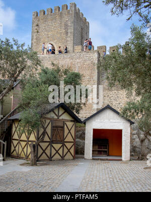 Il castello di Obidos, ora albergo Pousada, Obidos, Leiria distric, Portogallo, Europa Foto Stock