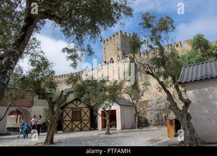 Il castello di Obidos, ora albergo Pousada, Obidos, Leiria distric, Portogallo, Europa Foto Stock