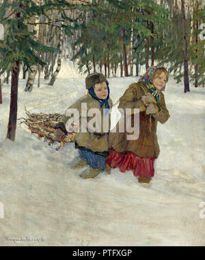 Bogdanoff-Bjelski Nikolai - Bambini nella neve 2 Foto Stock