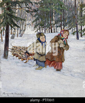 Bogdanoff-Bjelski Nikolai - Bambini nella neve 1 Foto Stock