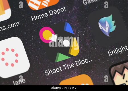 London, Regno Unito - 9 Ottobre 2018: screenshot di tastypill's mobile app scatta il blocco. Foto Stock