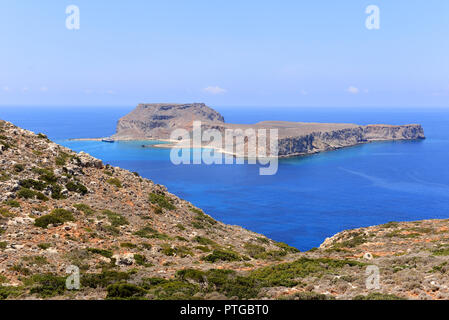 Isola di Gramvousa vicino a Creta. La Grecia. Foto Stock