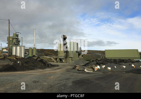 Cava e ASPHALT PLANT su Clee hill Shropshire, Inghilterra, Regno Unito. Foto Stock