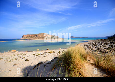 Sunsrise sulla laguna di Balos sull isola di Creta - Grecia Foto Stock