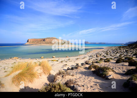 Sunsrise sulla laguna di Balos sull isola di Creta - Grecia Foto Stock