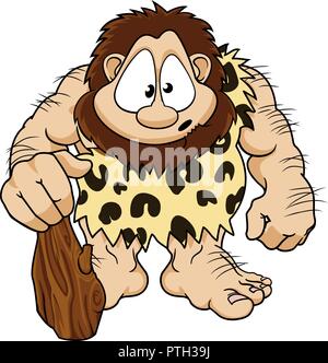 Caveman personaggio dei fumetti Illustrazione Vettoriale