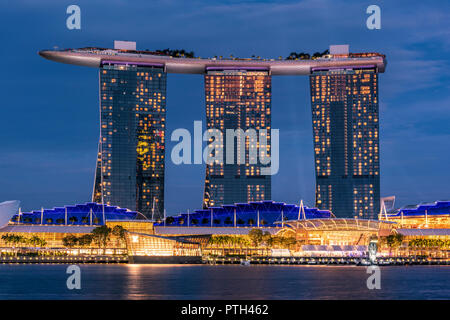Il Marina Bay Sands, Singapore Foto Stock