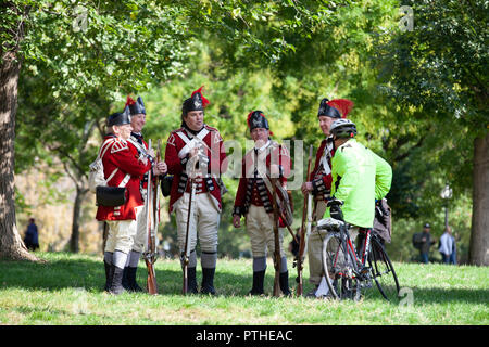 Rievocazione dell occupazione inglese di Boston Common in 1768 Foto Stock