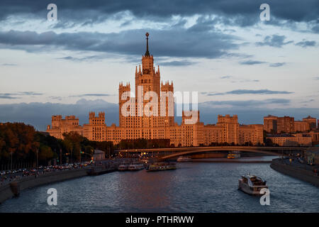 Kotelnicheskaya Embankment edificio a Mosca, Russia Foto Stock