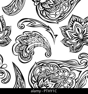 Etnico indiano seamless pattern. Illustrazione Vettoriale