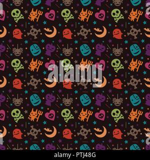 Carino hallowen sfondo pattern Illustrazione Vettoriale