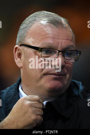 Peterborough Regno manager Steve Evans durante il Trofeo Checkatrade, Sud del gruppo H corrisponde all'ABAX Stadium, Peterborough. Foto Stock