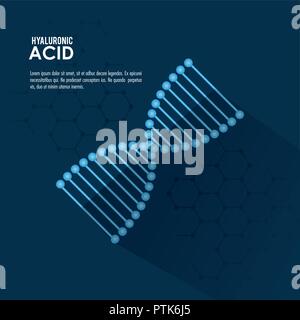 Acido ialuronico Iniezione di riempimento ed infografico Illustrazione Vettoriale