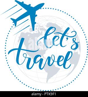 Spazzola di viaggio di calligrafia Illustrazione Vettoriale