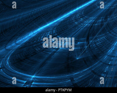 Abstract tech tunnel diagonale - generati digitalmente immagine Foto Stock