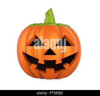 Jack O Lanterna Zucca di Halloween isolato Foto Stock