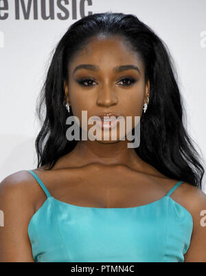 Los Angeles, CA, Stati Uniti d'America. 9 Ott, 2018. 09 Ottobre 2018 - Los Angeles, California - Normani. 2018 American Music Awards - Press Room tenutosi presso il Teatro di Microsoft. Photo credit: Birdie Thompson/AdMedia Credito: Birdie Thompson/AdMedia/ZUMA filo/Alamy Live News Foto Stock