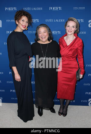 LOS ANGELES, CA - 9 ottobre: Donna Langley, Tina Tchen, Alyse Nelson, a Porter del terzo annuale donne incredibile Gala al Ebell di Los Angeles in California il 9 ottobre 2018. Credito: Faye Sadou/MediaPunch Foto Stock