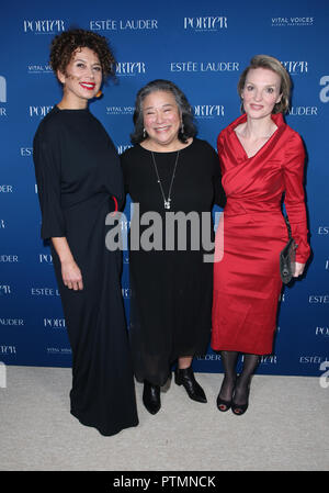 LOS ANGELES, CA - 9 ottobre: Donna Langley, Tina Tchen, Alyse Nelson, a Porter del terzo annuale donne incredibile Gala al Ebell di Los Angeles in California il 9 ottobre 2018. Credito: Faye Sadou/MediaPunch Foto Stock