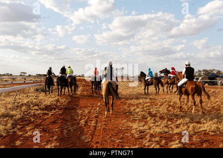 La 97th in funzione della boccola annuali gare di Landor,,1000km a nord di Perth, Australia. Foto Stock