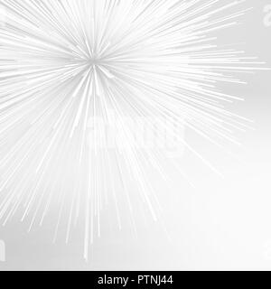 Abstract sharp bianco oggetto esplosione. Square 3d illustrazione Foto Stock