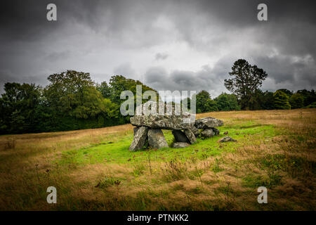 Doppia neolitico cromlech su Anglesey, Galles, Regno Unito Foto Stock