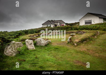 Holyhead Mountain Iron Age settlement, Anglesey, Galles, Regno Unito Foto Stock