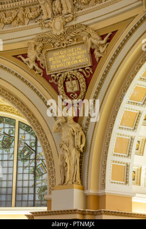 La principale sala Reagind. La Biblioteca del Congresso. Washington DC, Stati Uniti d'America Foto Stock