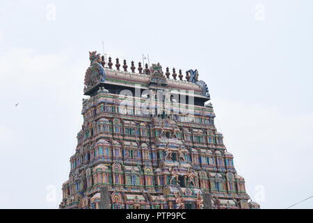 Bellissimo tempio di Chidambaram Architettura a Tamilnadu, India del Sud. Foto Stock