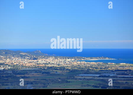 Vista superiore al di sopra di Saint Raphael, Var, 83, PACA, Francia Foto Stock