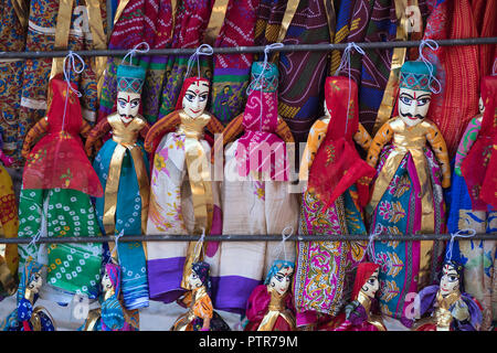 L'immagine di marionette per la vendita in Jaisalmer fort, Jaisalmer, Rajasthan, India Foto Stock