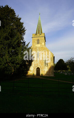 Chiesa Steventon in serata sole Foto Stock