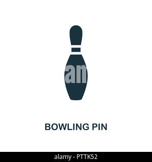 Pin Bowling Icona. Monocromatico design di stile da bowling collezione. UX e UI. Pixel perfetto pin bowling icona. Per il web design, applicazioni software, la stampa Foto Stock