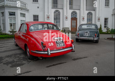 Mk2 Jaguar e Daimler V8 Classic Cars, badge ingegnerizzato in modo da utilizzare la stessa scocca Foto Stock