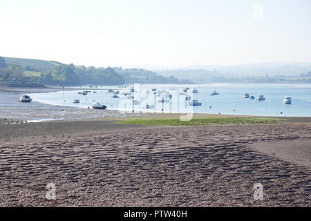 Estuario Teign a bassa marea Foto Stock