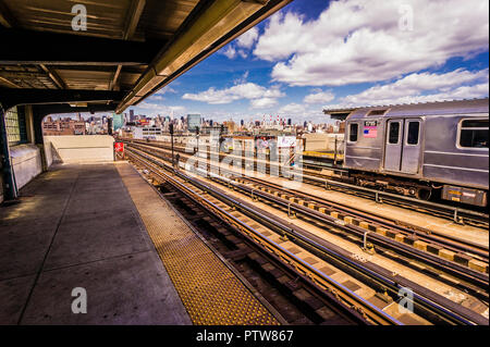 40Th Street - Lowery Street Subway Station Sunnyside Queens   New York New York, Stati Uniti d'America Foto Stock